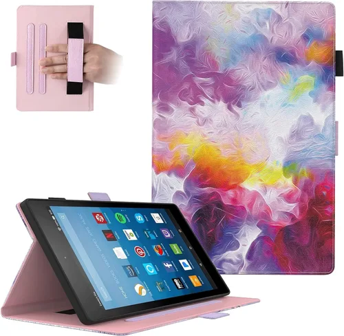 Miniatura 10 de Dteck Funda para iPad mini 5/4/3/2/1 - [Diseño de flores en relieve] Funda tipo folio clásica