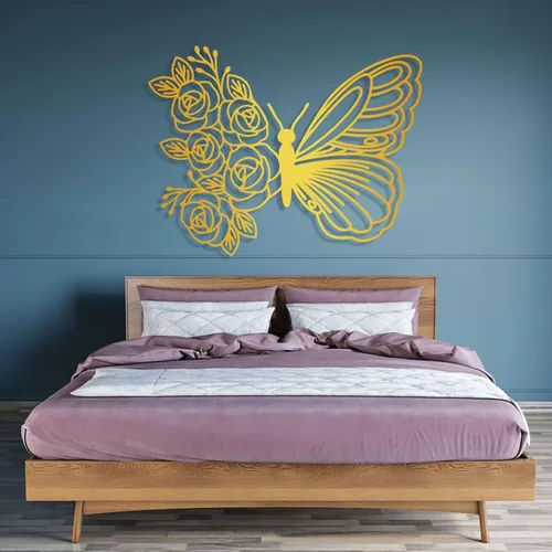 Miniatura 6 de Arte de pared para decoración de mariposa, decoración de pared de mariposa bohemia para colgar en la pared, decoración de mariposa de metal, Negro