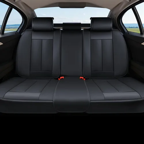 Miniatura 20 de Coverado Juego completo de fundas de asiento de automóvil, fundas de asiento negras para asientos delanteros y traseros de automóvil, protector