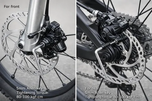 Miniatura 7 de Kit de Freno de Disco para Bicicleta, Caliper de Aluminio Delantero y Trasero, Palanca de Freno de Bicicleta de Aleación de Aluminio Completa, Rotor