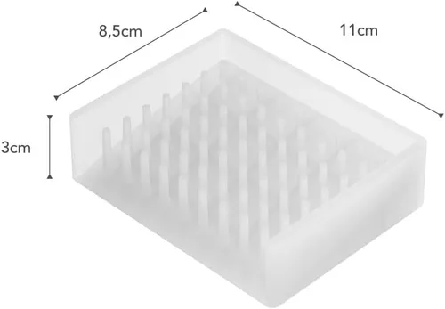 Miniatura 6 de YAMAZAKI home 2992 Bandeja de jabón autodrenante, plato flotante para fregadero, tamaño único, transparente