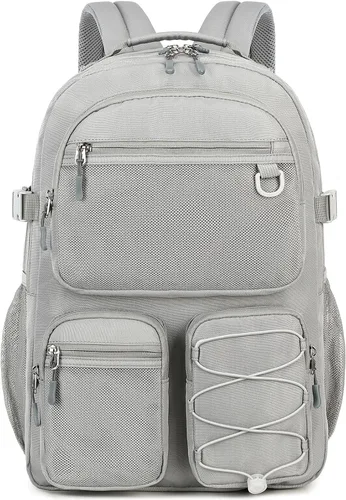 Miniatura 14 de Lohol Mochila resistente al agua con múltiples bolsillos para la escuela, viajes al aire libre, universidad, bolsa para laptop de 15.6 pulgadas