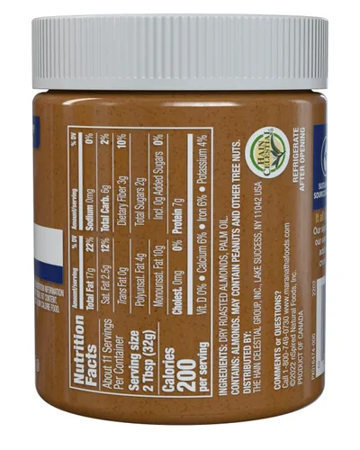 Miniatura 2 de Maranatha Mantequilla de Almendra Crujiente Natural, No Requiere Mezcla, Sin Azúcar ni Sal Añadida, Frasco de 12 Onzas
