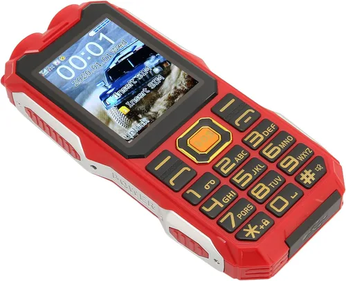 Miniatura 5 de Sxhlseller Teléfono Senior resistente, Botones Grandes, Pantalla de 2.4", Batería 16800mAh, Linterna LED, Altavoz, Dual SIM, Uso al aire libre, Rojo