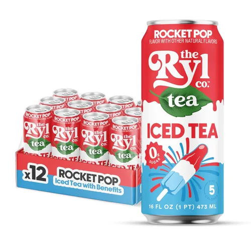 Miniatura 17 de Ryl Té Helado, Té Cítrico Verde, Súper Mezcla Antioxidante, Sin Azúcar, Bajo en Carbohidratos, Cero Calorías - 16.0 Fl Oz (Paquete de 12)