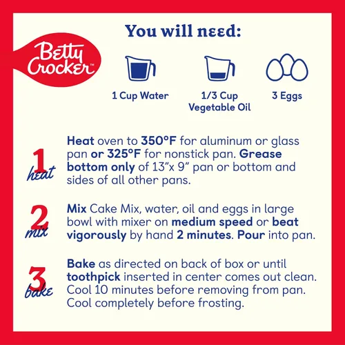 Miniatura 8 de Betty Crocker Delights Mezcla de pastel de vainilla francesa súper húmeda, 13.25 onzas