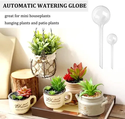 Miniatura 4 de 10 globos transparentes de riego de plantas, bombillas de plástico de riego automático, dispositivo de riego automático de flores, bebedero