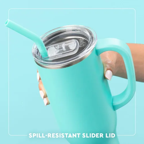 Miniatura 4 de Swig Life Mega Taza de 30 oz, Vaso de 30 oz con Asa y Pajita, Compatible con Portavasos, Apto para Lavavajillas, Vaso Aislado Extra Grande, Botella