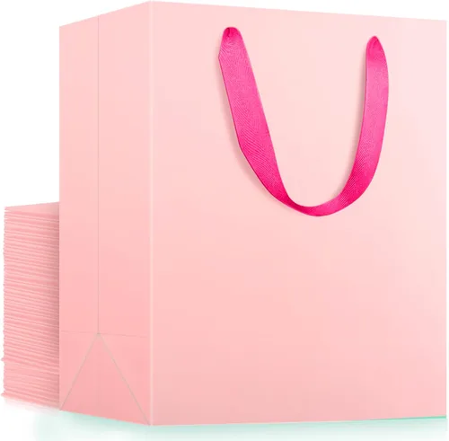 Miniatura 9 de EUSOAR Bolsas de papel de estraza grandes de 9.8 x 5.1 x 12.6 pulgadas a granel, bolsas resistentes para recuerdos de fiesta, cumpleaños, bodas