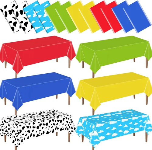 Miniatura 8 de 2 manteles de bienvenida de regreso a clases, 54 x 108 pulgadas, desechables, de plástico, impermeable, decoración para fiesta del primer día