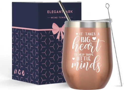ELEGANTPARK Regalos para profesoras para mujeres, taza de profesora de parte de estudiantes y profesores, regalos de agradecimiento para graduación,