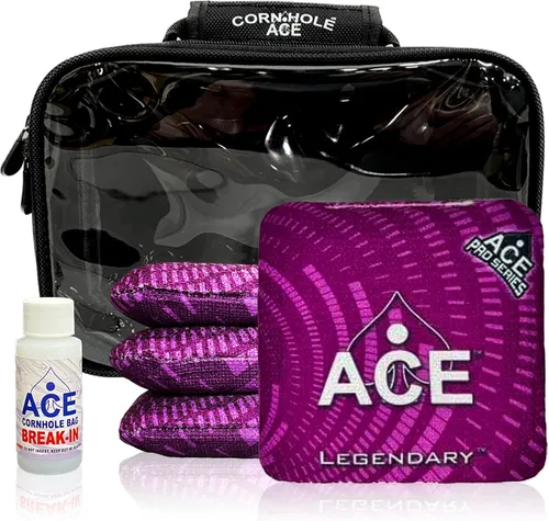 Miniatura 13 de Legendario Bolsos Cornhole ACE Pro + Kits PRO De doble lado, resbaladizos y pegajosos para todo clima Bolsa de descanso opcional y estuche