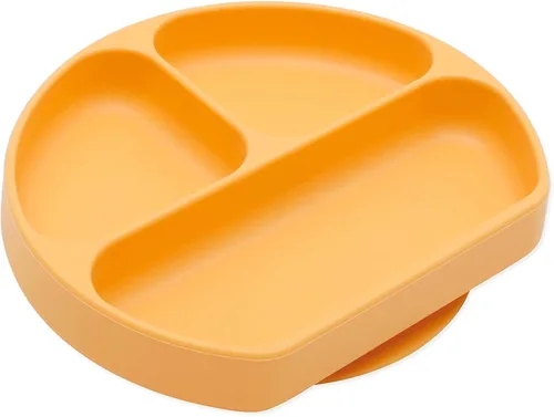 Miniatura 25 de Bumkins Plato de succión para niños pequeños y bebés, cubierta de plato con agarre dividido para bebés y niños, destete guiado por el bebé