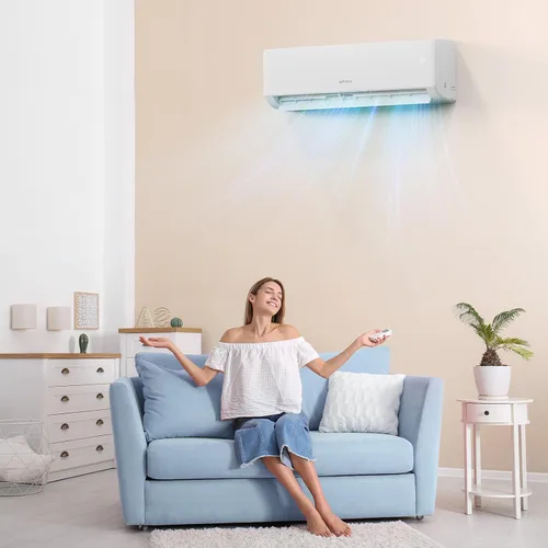 Miniatura 7 de ROVSUN Aire acondicionado y calentador mini split habilitado para Wifi de 9000 BTU con inversor, 20 SEER2 de ahorro de energía 115 V, unidad de CA