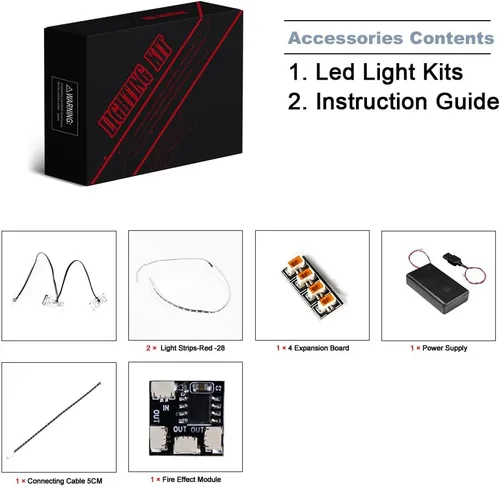 Miniatura 2 de BrickBling Luz LED compatible con la máscara Lego Spider-Man 76285 (solo luces), versión de control de luz, iluminación compatible con máscara Lego