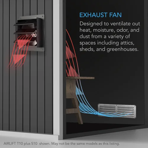 Miniatura 2 de AC Infinity AIRLIFT S16, Ventilador de Escape con Persiana de 16 pulgadas con Controlador de 10 Velocidades, Motor EC - Ventilación y Refrigeración