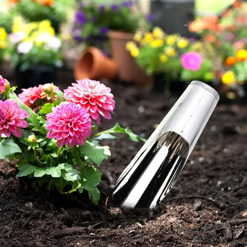 Miniatura 9 de Yardwe Pala de pala de cubo de acero inoxidable para cultivador interior de jardín para macetas