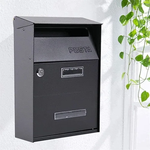 Miniatura 2 de BABYCE Suggestion Box Comment Collection Box Multi Purpose - Black Mailbox Wall Mountable Mailbox, Drop Box, Suggestion Box Mail Drop & Collection
