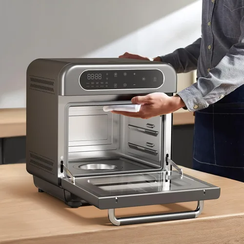 Miniatura 7 de CIARRA Horno de vapor de sobremesa 8 en 1 con freidora de aire, mini horno tostador de convección de 13QT con vapor, vapor rápido, freidora de aire