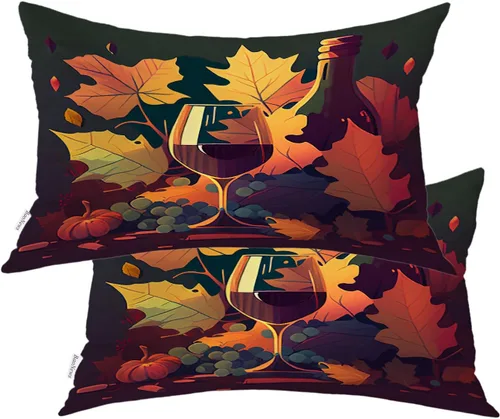 Miniatura 134 de Fundas de almohada con diseño de pinos y pájaros, bayas rojas, hojas de acebo, fondo beige, funda de cojín de mezcla digital, funda de almohada