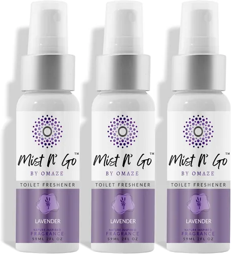 Miniatura 46 de Mist N' Go by Omaze - Aerosol de Baño de Viaje para Inodoro Eliminador de Olores - Aerosol de Inodoro de Viaje para Ambientador de Aire de Baño