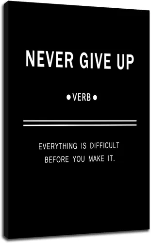 Miniatura 40 de Motivational Wall Art 1% Better Every Day Quote Framed Canvas Poster Inspirational Wall Decor for Office Gym Study Room Small Size Growth Mindset