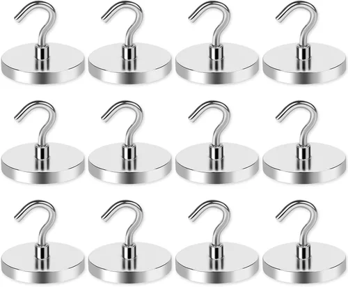 Miniatura 15 de LOVIMAG - Ganchos magnéticos de 120 libras de alta resistencia, ganchos magnéticos de neodimio fuertes para el hogar, cocina, lugar de trabajo