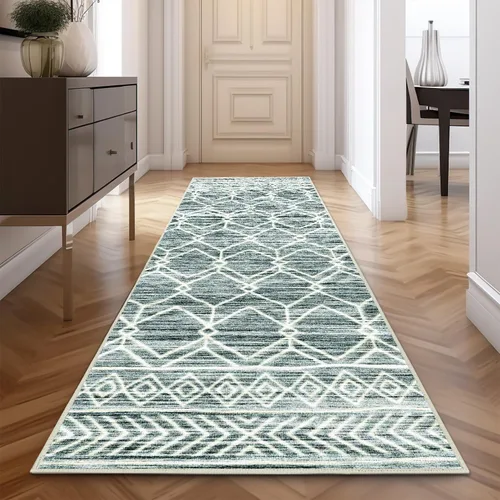 Miniatura 45 de jinchan Alfombra marroquí de pasillo 2x10 para pasillo - Alfombra de pasillo para cocina bohemia lavable a máquina, alfombra moderna suave, Boho