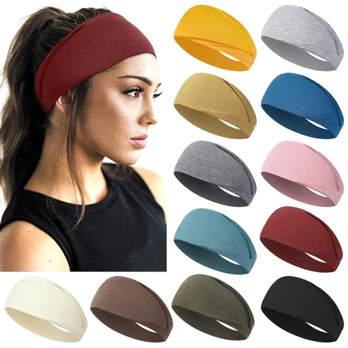 Miniatura 3 de AKTVSHOW Diademas Negras para Mujeres Banda Antideslizante para la Cabeza para el Cabello de Mujer Bandas Anchas Gruesas para el Sudor del Cabello