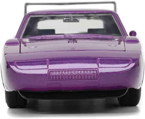 Miniatura 3 de Jada Toys Big Time Muscle 1:24 1969 Dodge Charger Daytona - Coche fundido a presión, color morado, juguetes para niños y adultos