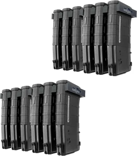 Miniatura 6 de AR-15 PMAG Soporte de pared Exhibidor de revistas Sistema de organización de almacenamiento de pared Diseño único de perfil bajo Garaje de 2