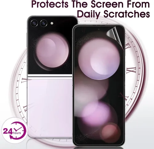 Miniatura 6 de 2 juegos de protectores de pantalla para Samsung Galaxy Z Flip 4, película interior de hidrogel de TPU + protector de pantalla frontal y trasera HD