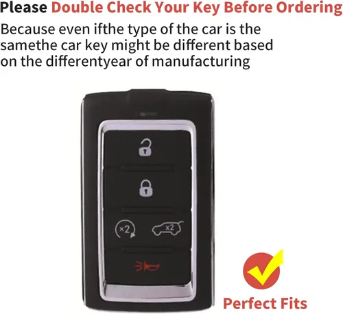 Miniatura 2 de 2pcs for Jeep Key Fob Cover Compatible with Jeep Grand Cherokee L Grand Wagoneer 2022 Wagoneer 2022 Grand Cherokee