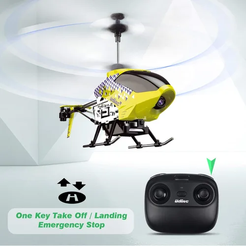 Miniatura 4 de Cheerwing U12S Mini helicóptero RC con cámara helicóptero de control remoto para niños y adultos Amarillo