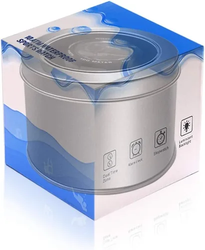 Miniatura 6 de Reloj deportivo digital de 10 ATM, 330 pies, impermeable, para nadar y bucear con luz de fondo, cronómetro, reloj despertador y calendario, Azul