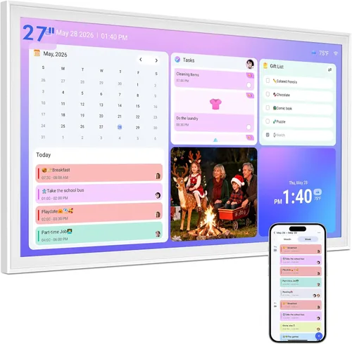 Miniatura 8 de Calendario digital inteligente de 10.1 pulgadas y tabla de tareas, pantalla táctil Full HD, sincronización WiFi, planificador electrónico