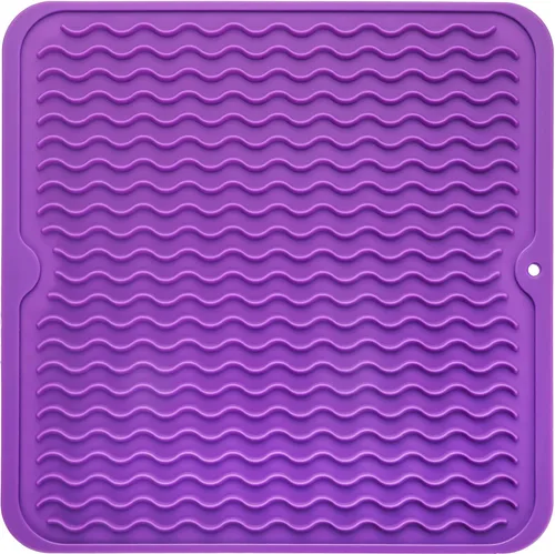 Miniatura 65 de MicoYang Alfombrilla de silicona para secado de platos para múltiples usos, fácil de limpiar, ecológica, resistente al calor, alfombrilla