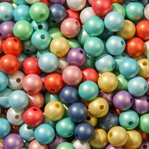 Miniatura 6 de Cuentas acrílicas de 0.472 pulgadas, 250 cuentas de color ab, cuentas redondas de burbujas de colores surtidos para manualidades, joyería