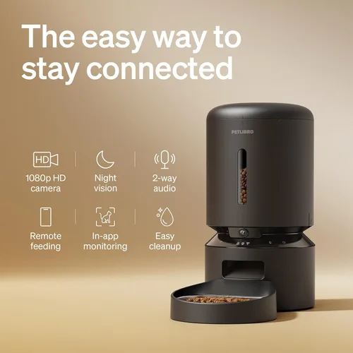 Miniatura 10 de PETLIBRO Comedero automático para gatos con cámara, video HD 1080P con visión nocturna, alimentador WiFi 5G para mascotas con audio de 2 vías, Negro