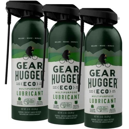 Gear Hugger Lubricante Multiuso - Ecológico (11 onzas, Paquete de 3), Removedor de Óxido - Lubricante en Aerosol para Puerta de Garaje, Lubricante