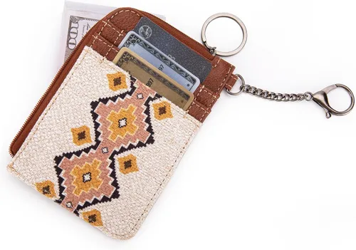 Miniatura 3 de Montana West Wrangler - Cartera para tarjetas de crédito azteca bohemia para mujer