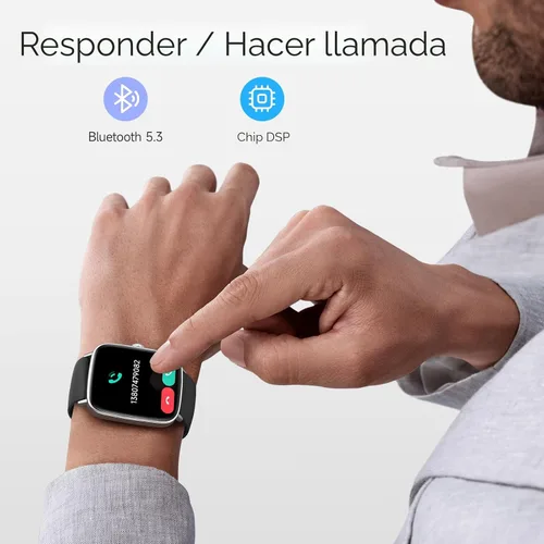 Miniatura 4 de Reloj inteligente para hombres y mujeres, reloj inteligente de 1.85 pulgadas (1.811 in) compatible con iPhone/Samsung/Android