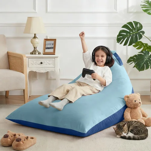 Miniatura 2 de Funda para puf de almacenamiento de animales de peluche para niños (sin relleno), 400 L, extra grande, de terciopelo de alta calidad, lavable, ultra