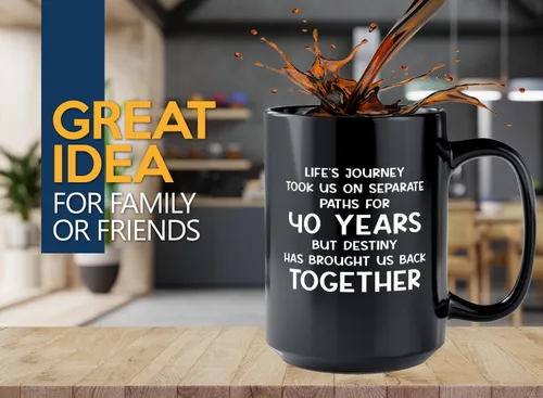 Miniatura 2 de Wish You Lived Next Door - Taza de café de 15 onzas, color negro, para 40 años, regalos para ancianos y ancianos, regalo de amistad para niños