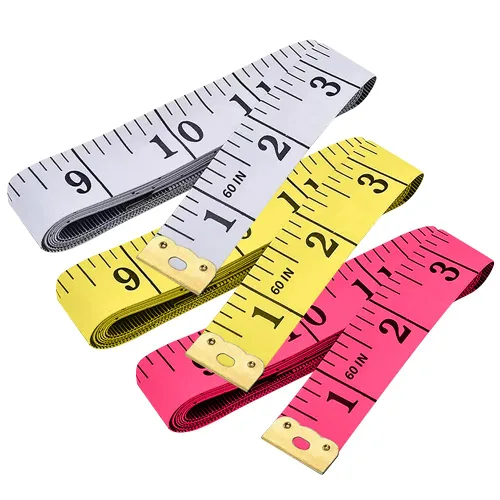 Miniatura 9 de Paquete de 3 cintas métricas corporales de doble escala suave de 60 pulgadas (150 cm), regla flexible de tela de costura y tela de artesanía