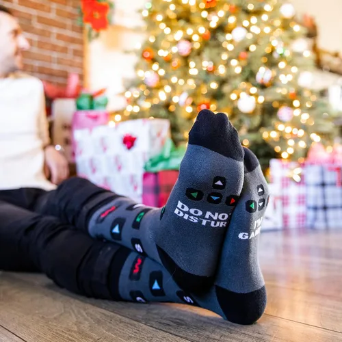 Miniatura 6 de Calcetines de videojuegos Do Not Disturb I'm Gaming, regalos divertidos para jugadores para hombres y mujeres, No moleste, soy PC Gaming