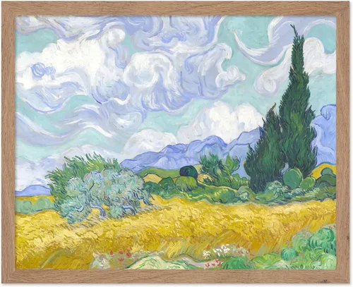 Miniatura 54 de Poster Master Póster clásico de Van Gogh, impresión impresionista vintage, regalo para artista, pintor, autorretrato, sombrero de paja, dibujo