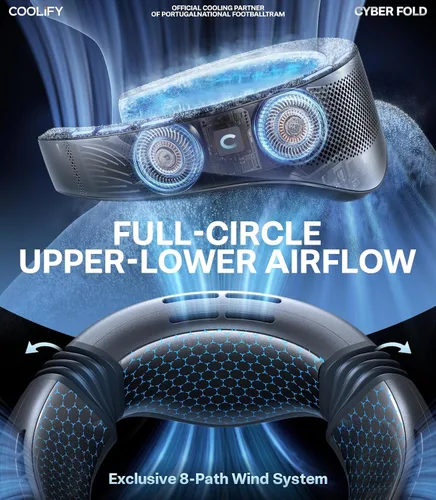 Miniatura 4 de TORRAS COOLiFY 2026 Cyber Fold AI - Aire acondicionado de cuello, zona de enfriamiento máximo, enfriador de cuello y cara con viento fuerte