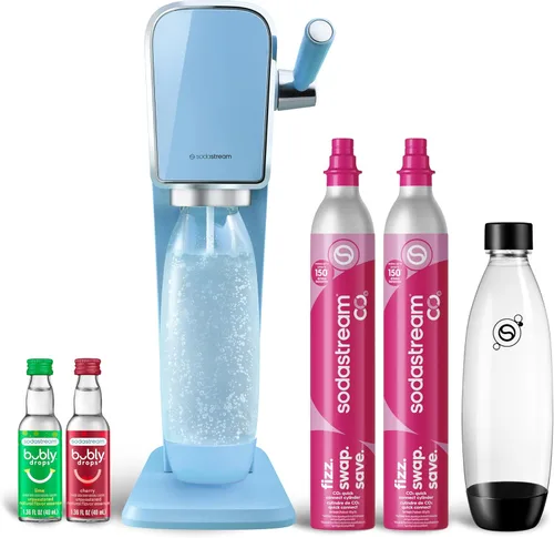 Miniatura 18 de SodaStream - Máquina de agua con gas ART PAQUETE DE VALOR Sistema de CO2 CQC Incluye 2 cilindros de CO2, 2 botellas de 32 onzas líquidas aptas