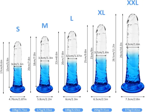 Miniatura 6 de Consoladores grandes de 9.84 pulgadas con ventosa, juguetes sexuales para adultos, tapones flexibles de cristal con eje curvado para mujeres